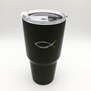 Double walled insulated travel mug